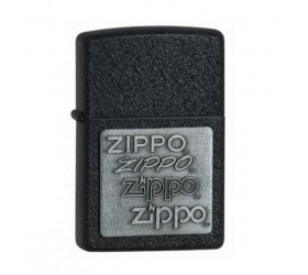 Bricheta Zippo 363 Pewter Emblem Black Crackle