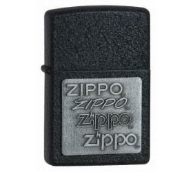 Bricheta Zippo 363 Pewter Emblem Black Crackle